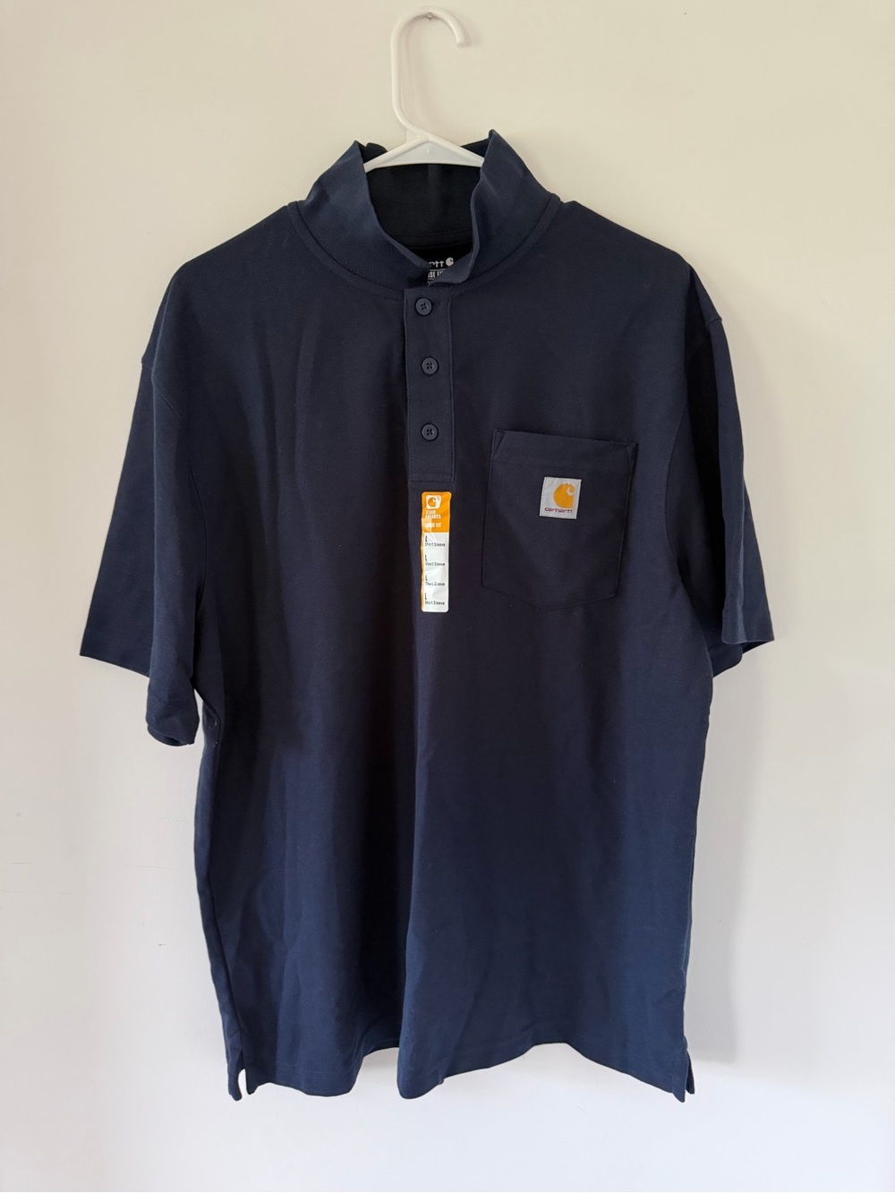 NWT Carhartt Men's Navy Work Button Pocket Shirt